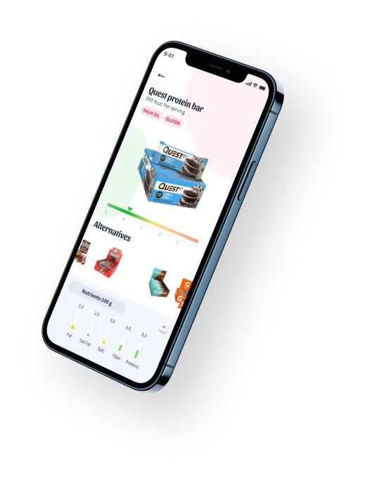 Food quality evaluation screen in Invoc app